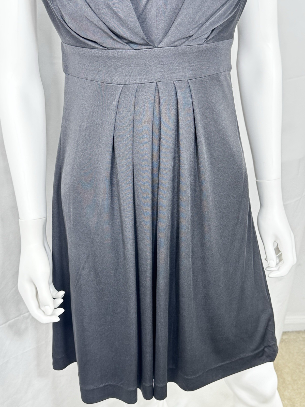 Vintage Tibi 100% Silk Beaded Cap Sleeve Dress Black Size S