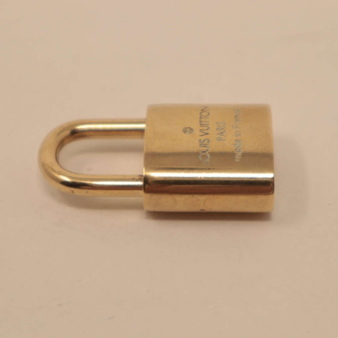 LOUIS VUITTON PadLock Lock & Key Brass Gold Authentic Number random Japan