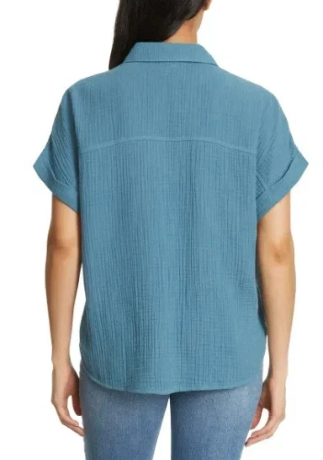 Jessica Simpson Women’s Short Cap Sleeve Gauze Top(1859442)