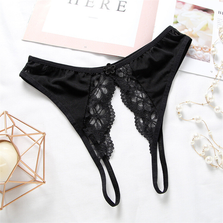 Sexy Women’s Crotchles Panties Lingeries Cheeky Sheer Lace Thong Brief Underwear