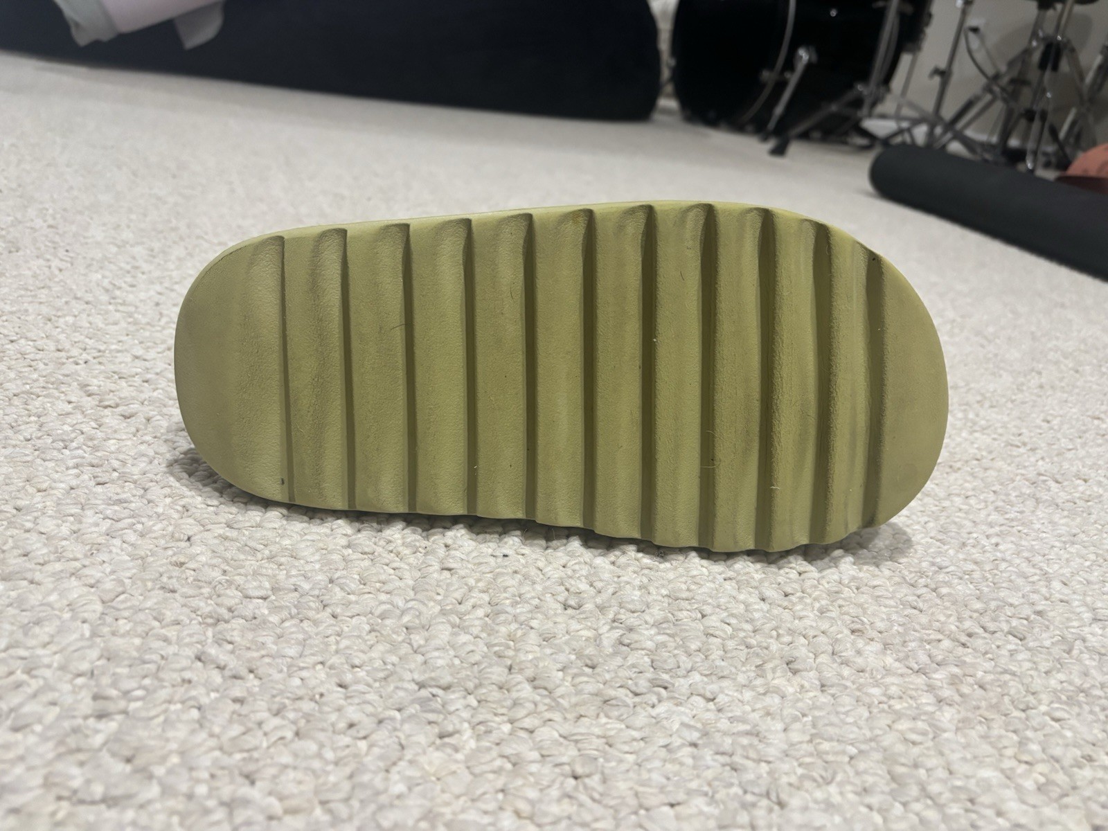 Green Solid Slide Sandal Open Toe Slip-On Unisex Adults Casual Footwear
