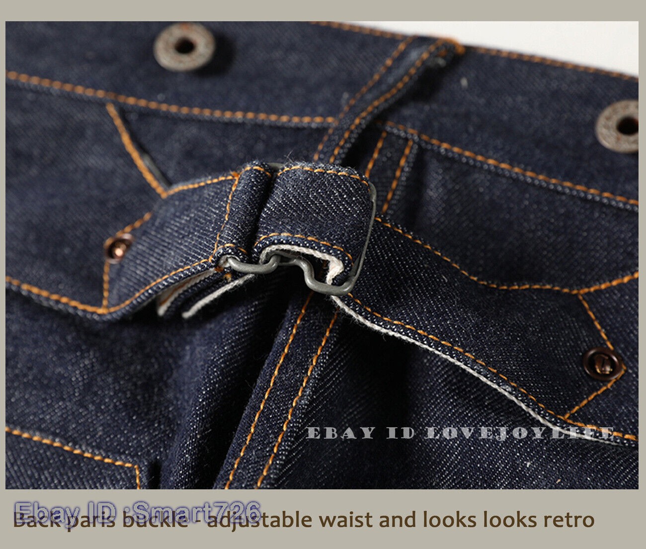 Red Tornado Vintage 16.5oz Men’s Jeans Shrink to Fit Denim Selvage Button Fly