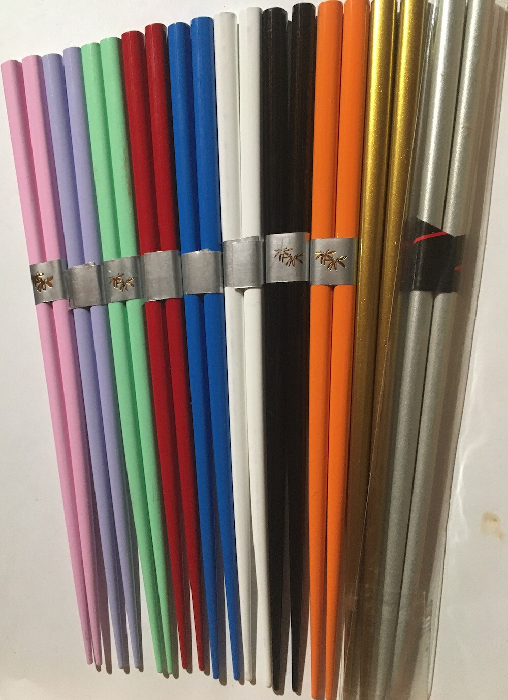 10 SOLID COLORS 10 Pair 9″ HAIR STICKS Chopsticks + tapestry Gift Bag