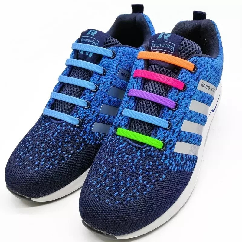16-Pcs Elastic Silicone Shoe Laces Lazy No Tie Shoelaces For Men Women USA