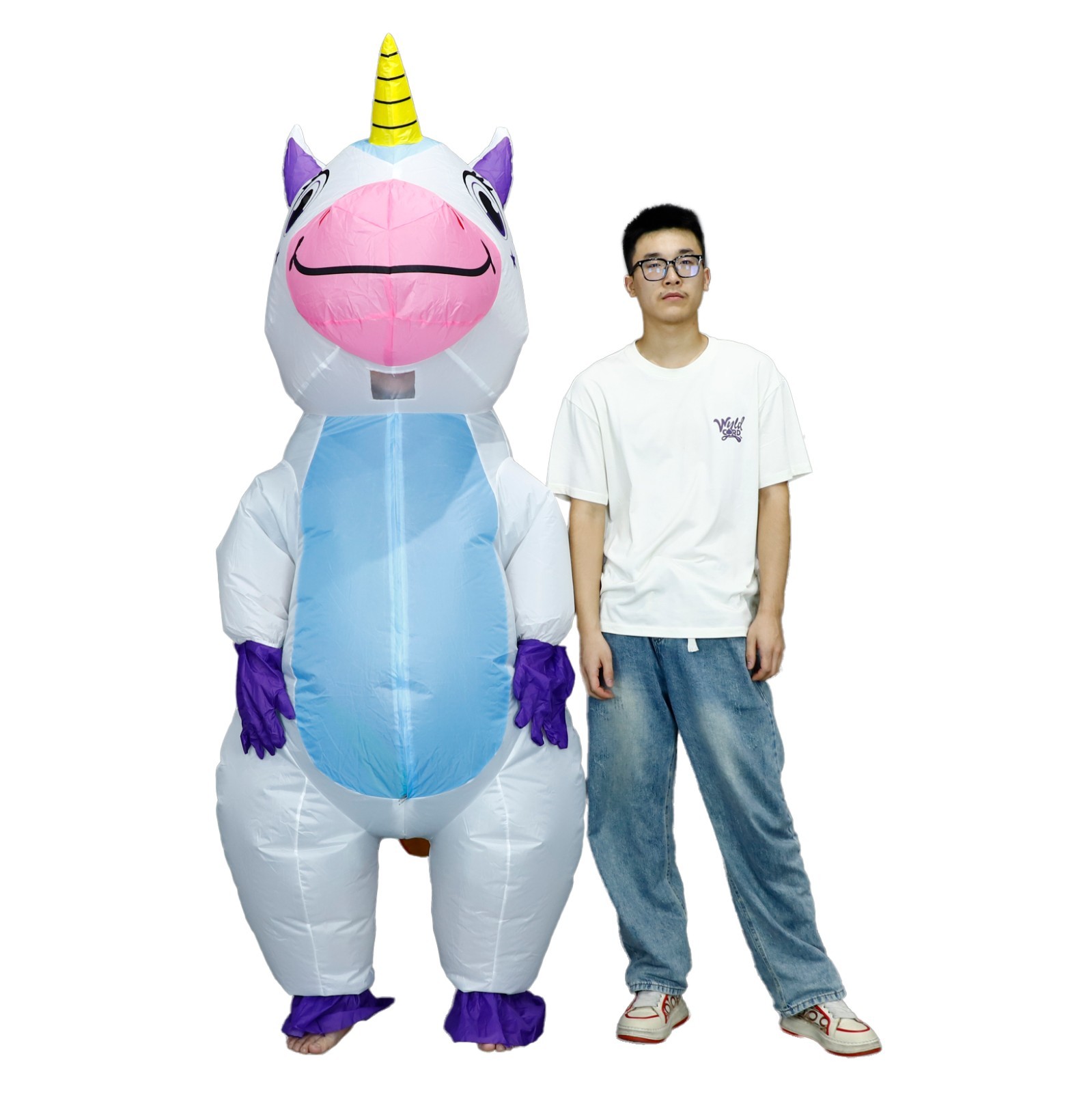 Giant Unicorn Inflatable Costume Adult Blow Up for Events & Party Cosplay Outfit