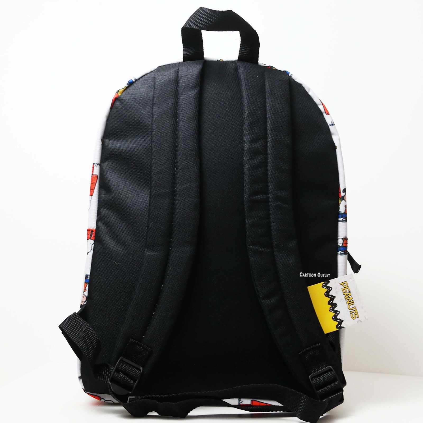 Large Backpack Peanuts Snoopy Charlie Brown White 16″ School Bag Tote New