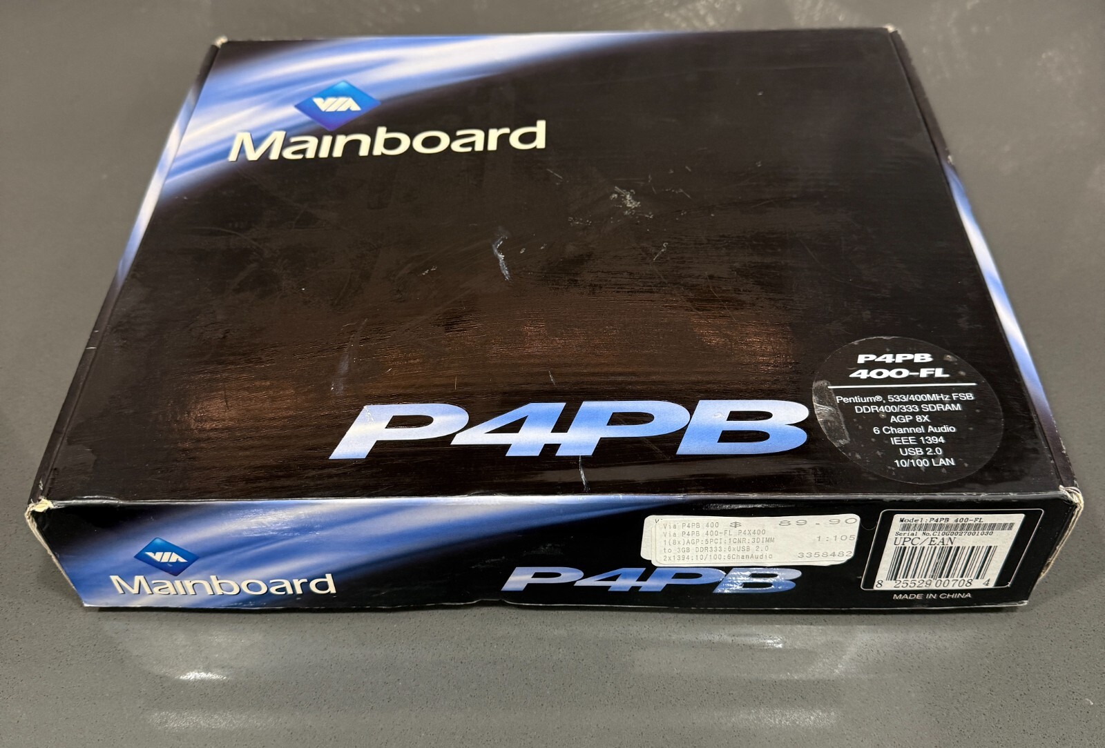 VIA P4PB 400-FL ATX Motherboard for Intel Pentium 4 DDR 400 AGP 8X VINTAGE NEW!