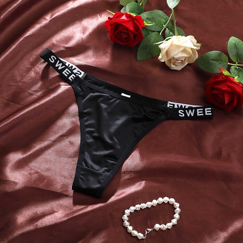 6 Pack Lot Sexy Womens G string Thongs Panties Satin Underwear Bikinis T back