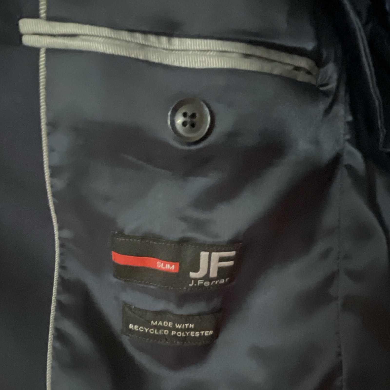 J.Ferrar Ultra Comfort Slim Fit Stretch 2-Piece Navy Suit 38R 32×30