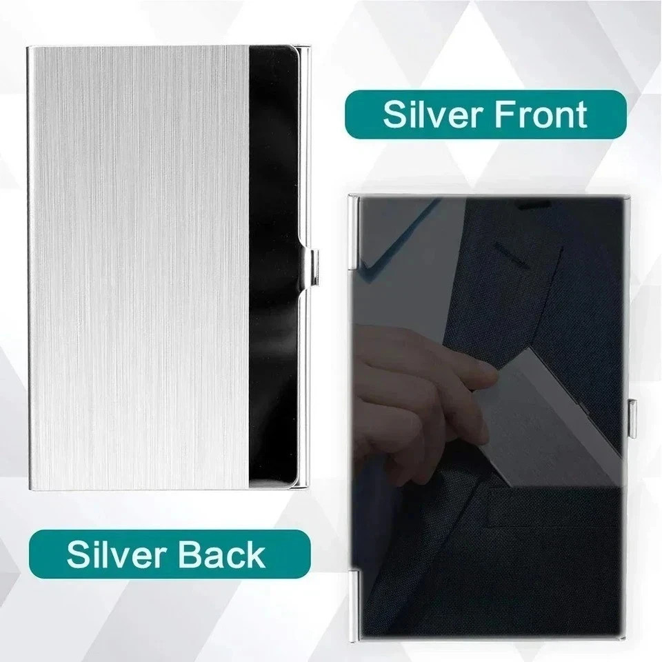 Stainless Steel Card Holder Case Pocket Metal Wallet for ID Credit Business Card