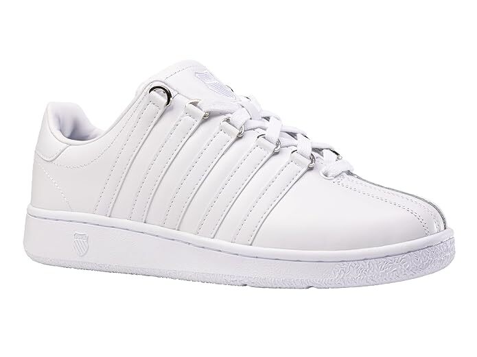 K Swiss Men’s Classic VN White Leather Tennis 07321-101 White
