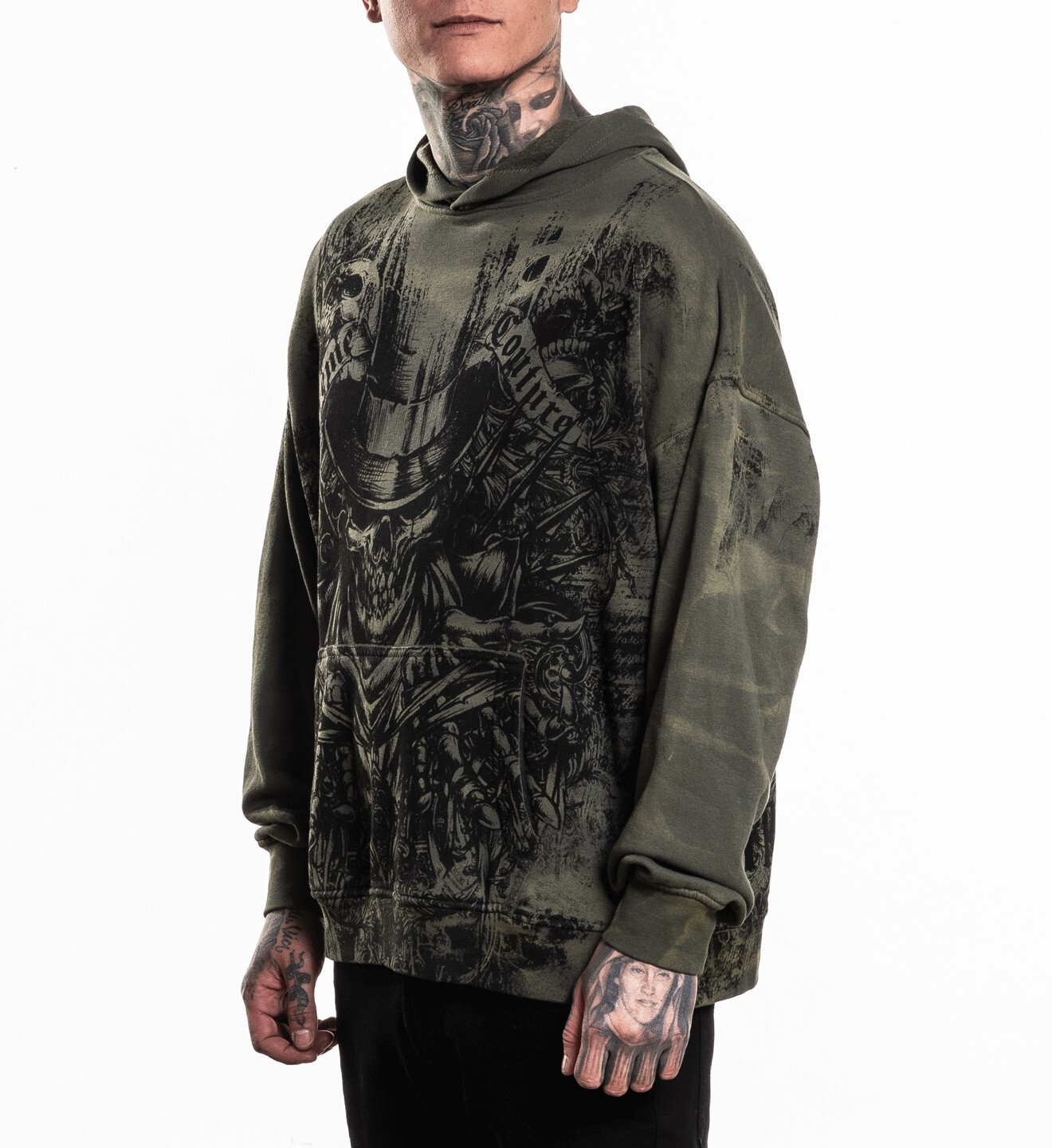 Xtreme Couture By Affliction Unisex Oversized Boxy Pullover Hoodie OFFERING