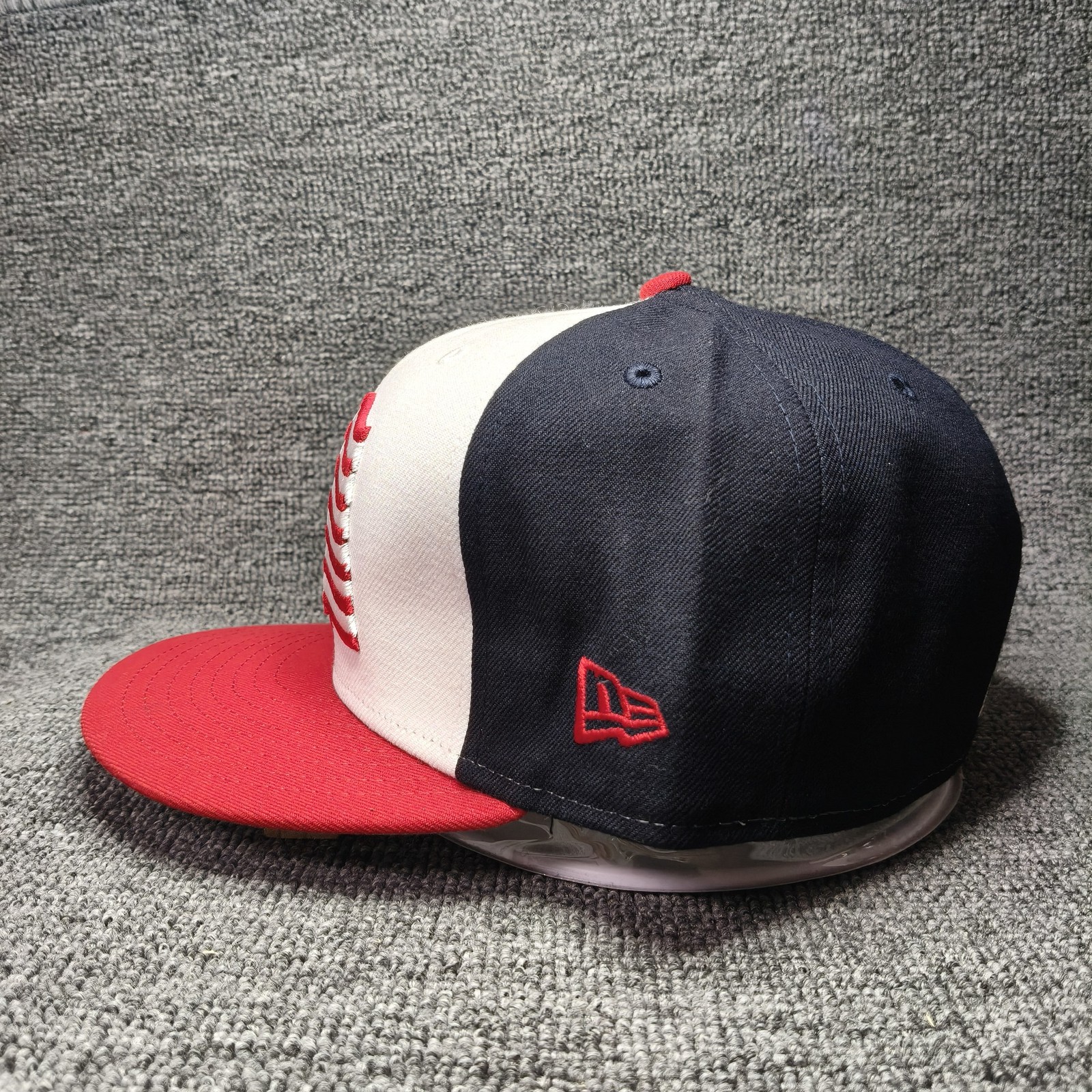 New Era USA 59FIFTY Fitted Flat Brim Red White Blue Hat 7 1 2