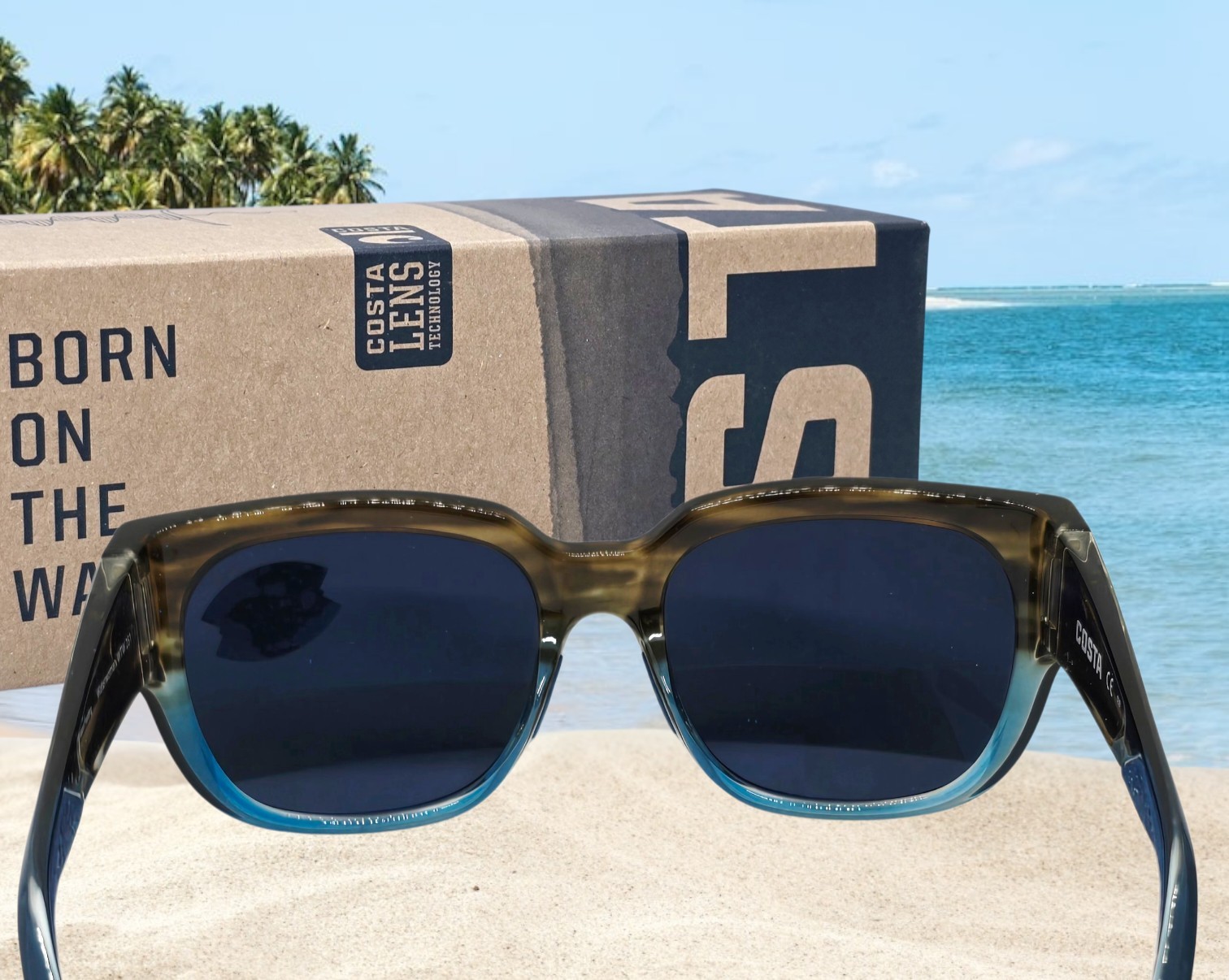 COSTA DEL MAR shiny wahoo/silver mirror WATERWOMAN polarized 580P sunglasses NEW