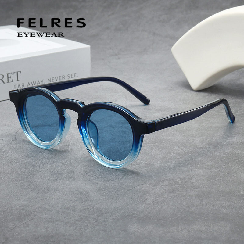 Unisex Round UV Protection Sunglasses Fashion Thick Frame Driving Shade Glasses