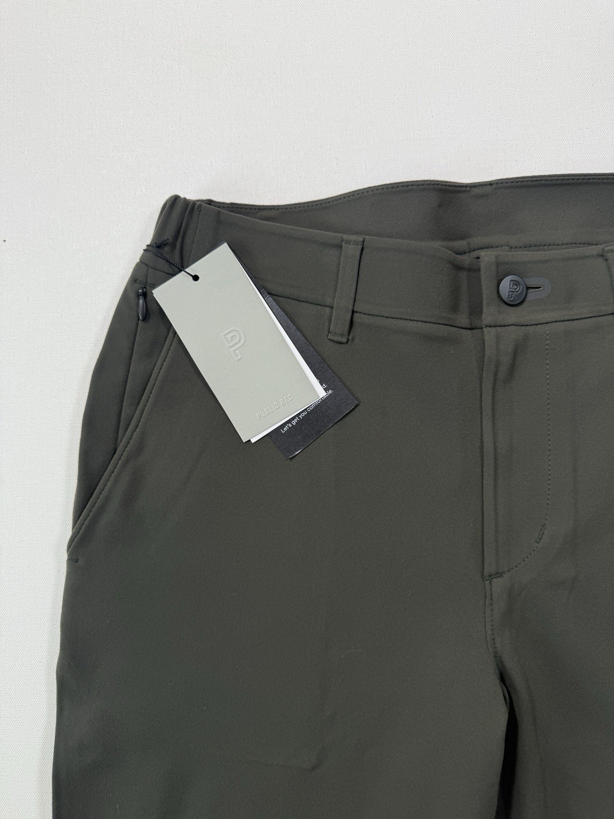Public Rec Pants Mens 30×28 Dark Olive All Day Every Day Stretch 5 Pocket NWT
