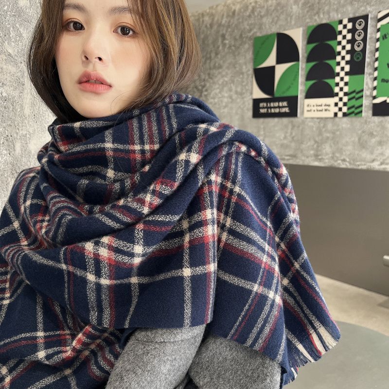 Fall Winter Thick Scarfs Soft Warm Cashmere Feel Long Shawl Wrap for Women