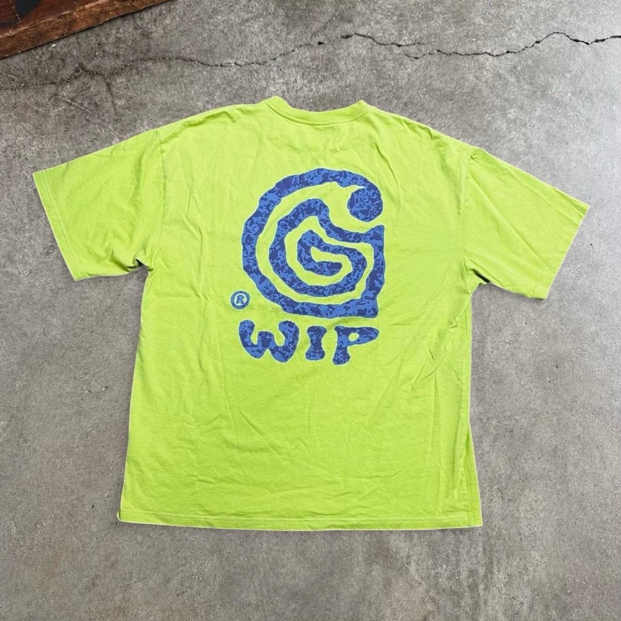 Carhartt WIP G-WIP Spiral Logo Graphic T-Shirt Neon Lime Green XL