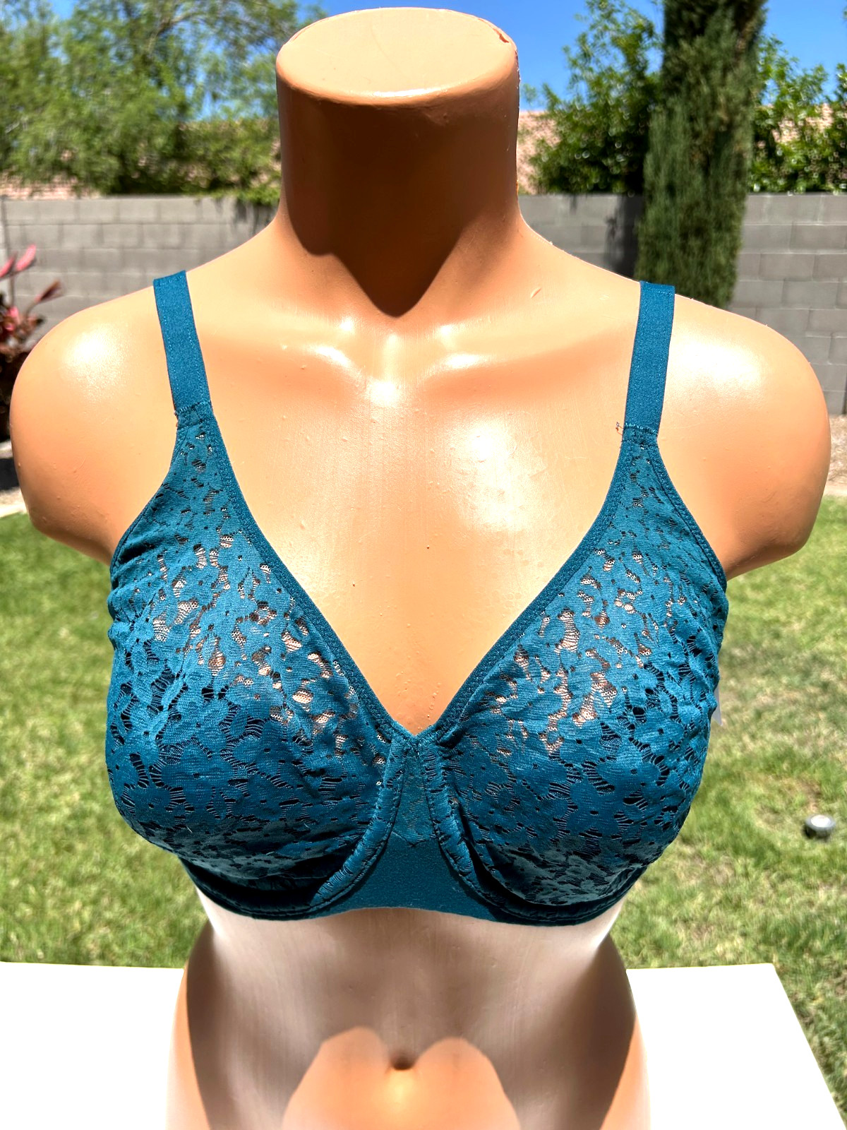 Chantelle Norah Comfort Underwire Molded Lace Bra 34DDDD Emerald Green $88 NWT