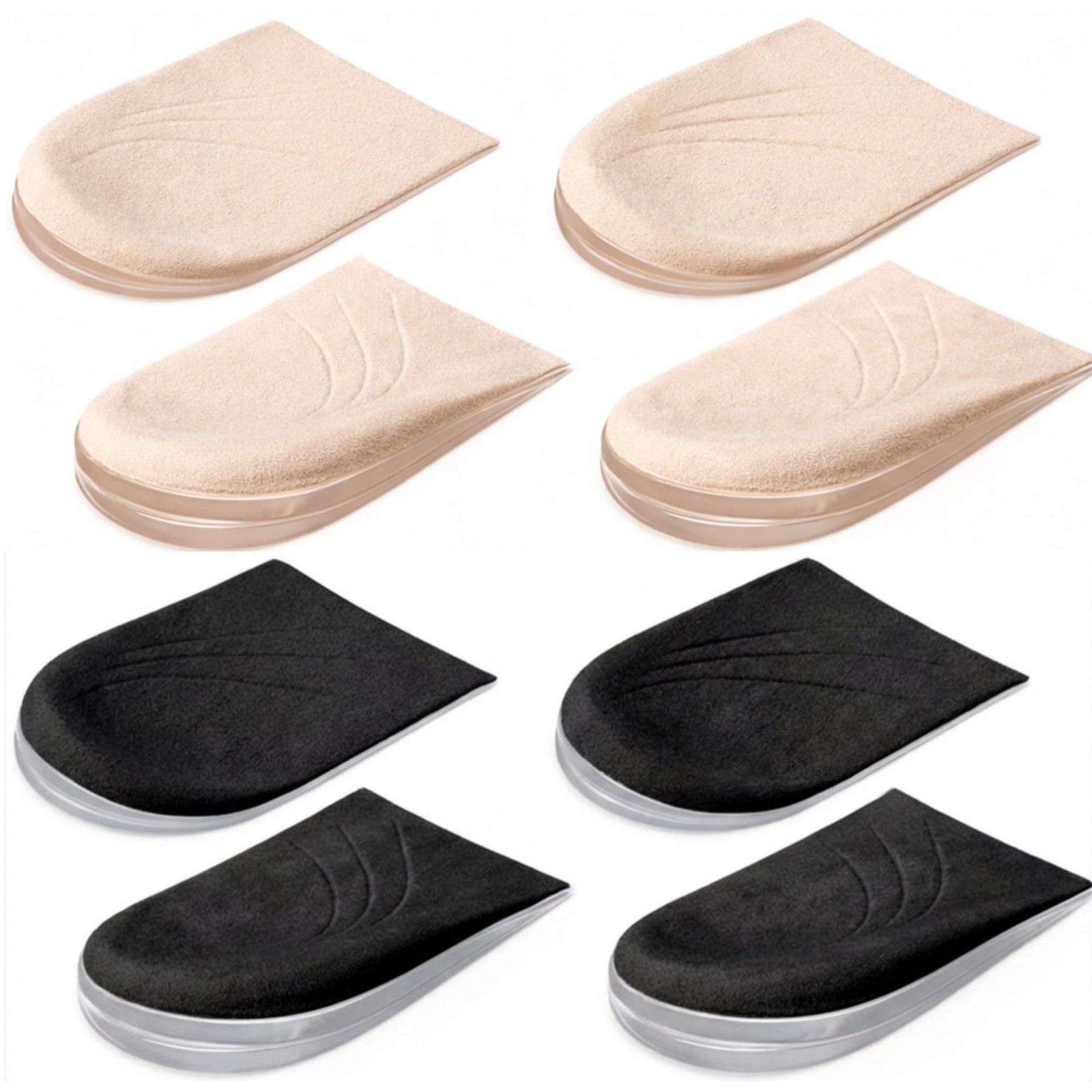 4 Pairs Adjustable Heel Wedge Insoles for Supination Overpronation Pain Relief