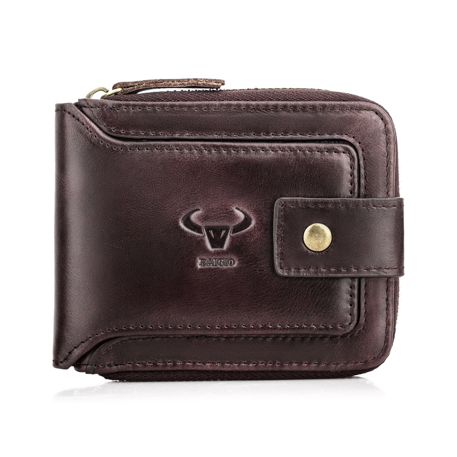 Men Wallets Genuine Leather Exceptional Slim Purse ID Card Holder Coin Pocket US