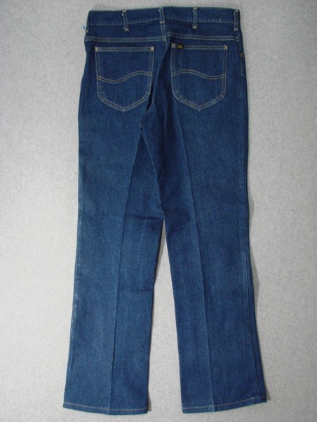 TI13407 USA VINTAGE 1980s *LEE* LOT 202 BOOT CUT JEANS 33×32 (msr 33″x32″) DARK