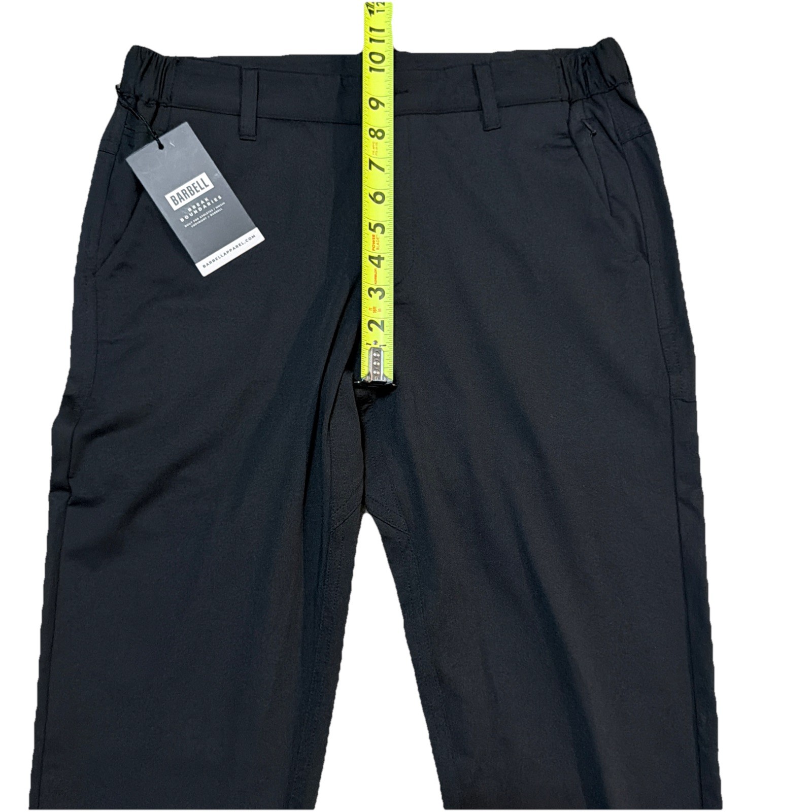 Barbell Anything Chino Mens Sz 28 (30×29) Black Polyester Slim Fit Performance