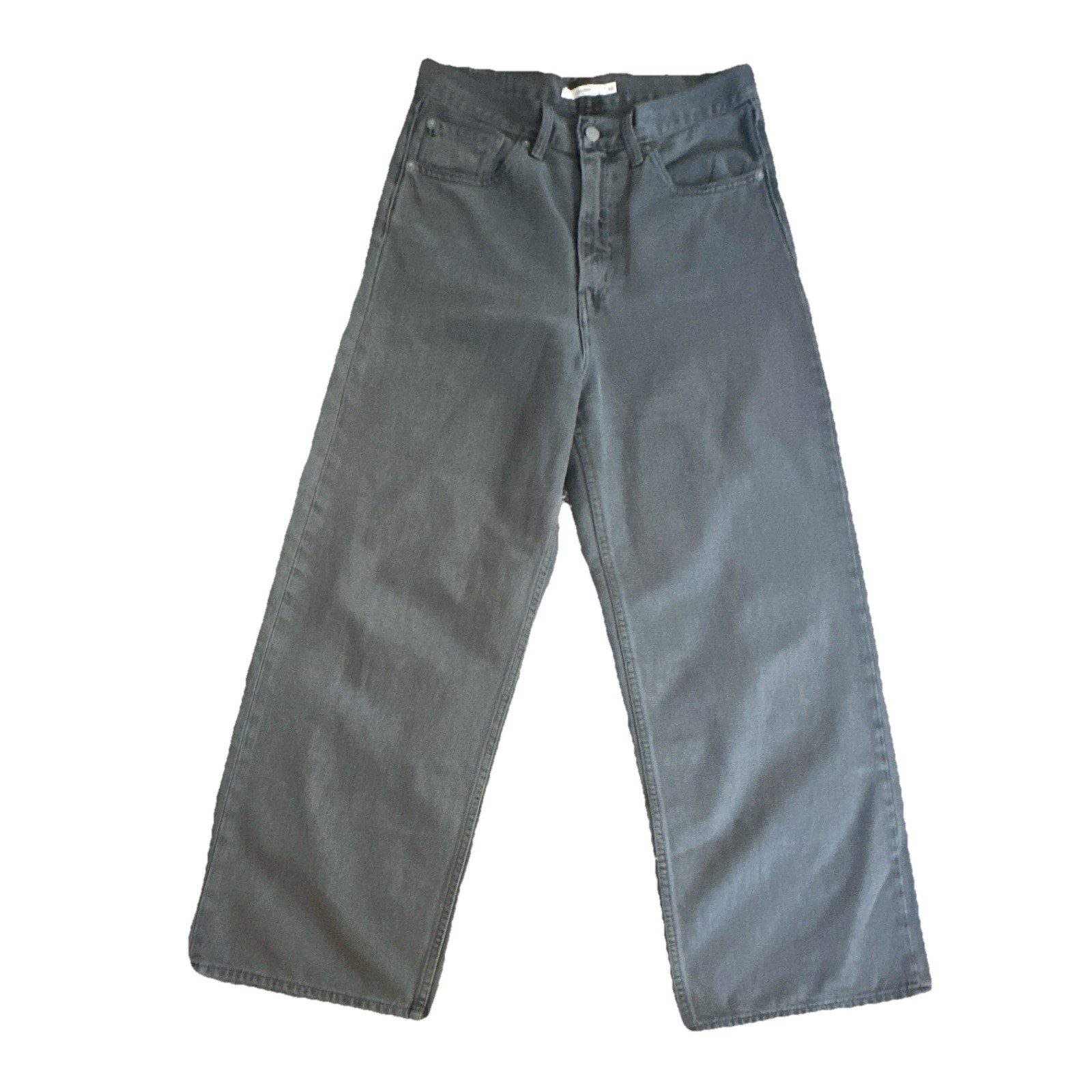 Levi Strauss & Co. Women’s Dark Wash Gray Wide-Leg Loose 5-Pocket Denim Jeans 30