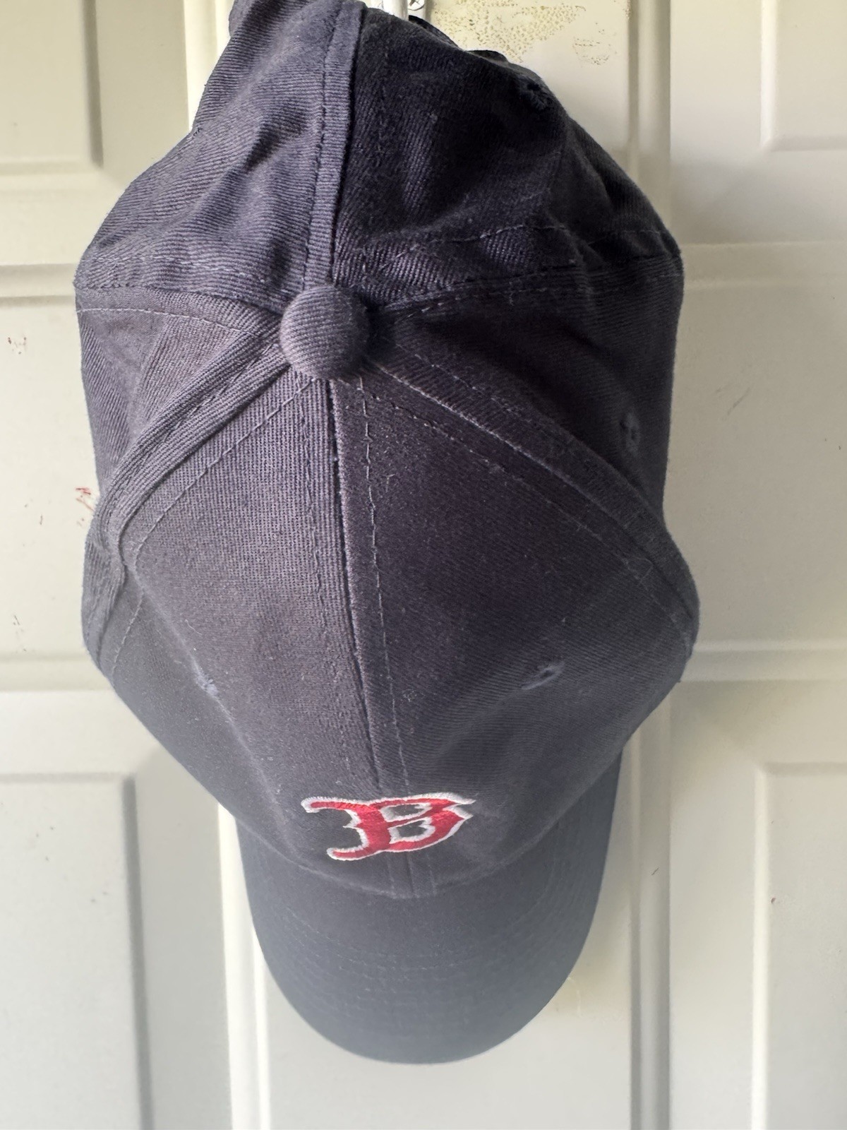 Navy Red Sox B Logo Adjustable Men’s Baseball Cap Hat One Size