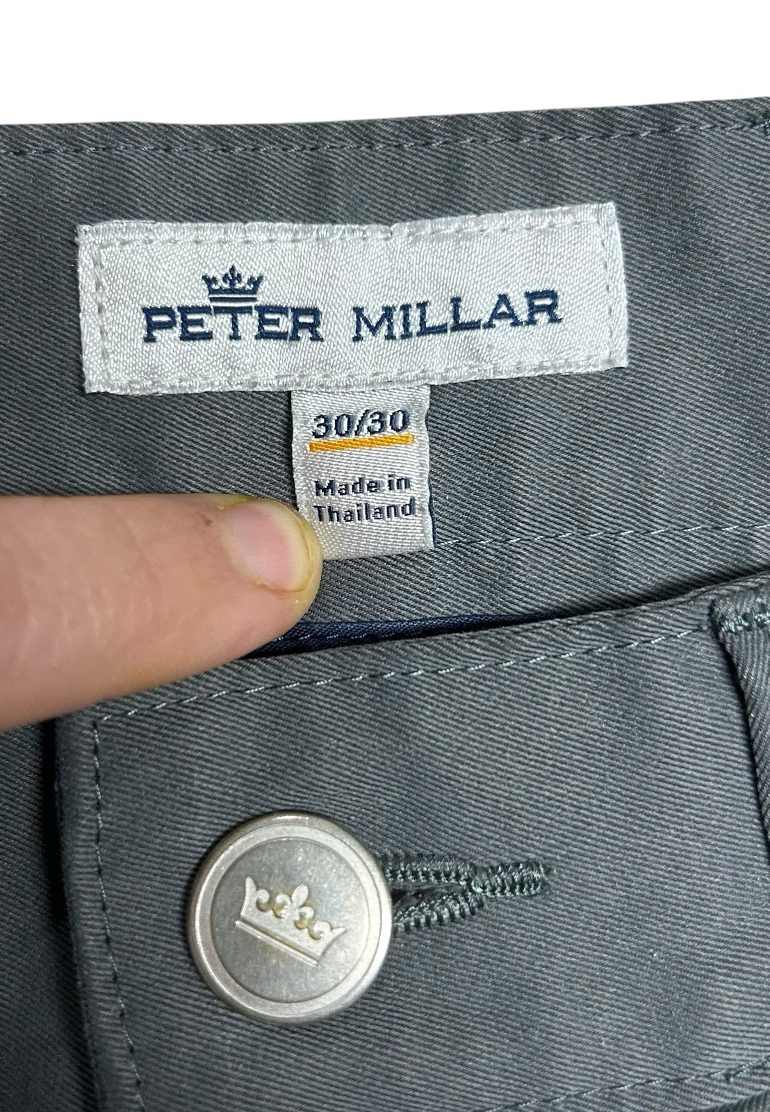 Peter Millar 5-Pocket Pants Men 30 x 30 Dark Gray Performance Crown Golf Sport