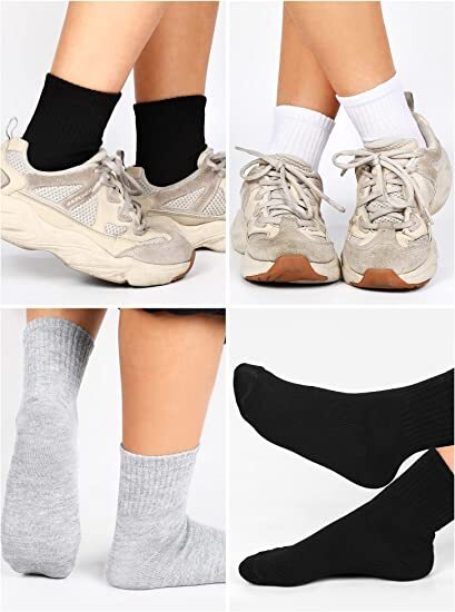 Lot 12 Pairs Mens Womens Ankle/Quarter Crew Socks Sport Casual Cotton Socks US
