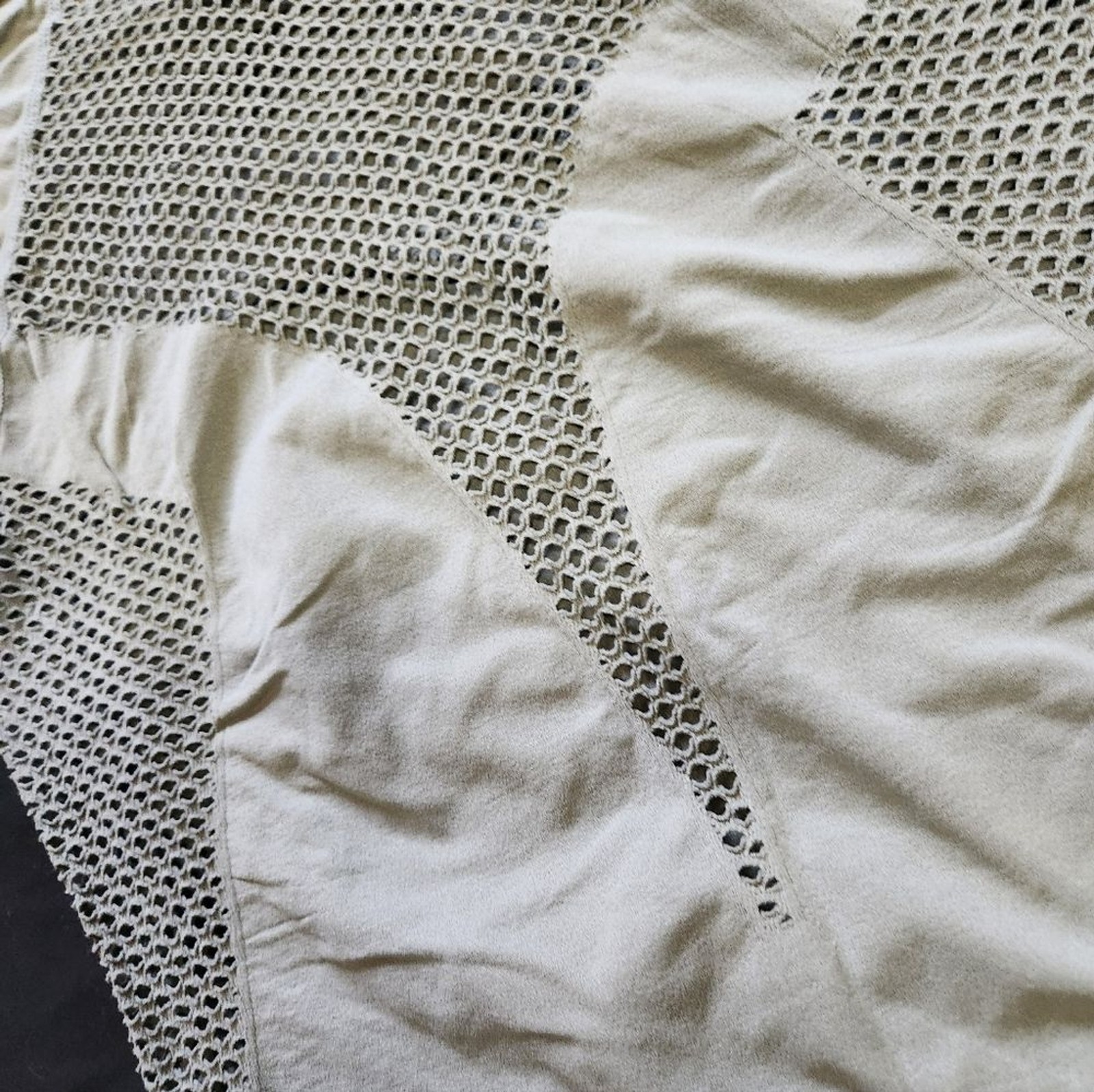 Varley Olive Mesh Short Sleeve Tee Size S