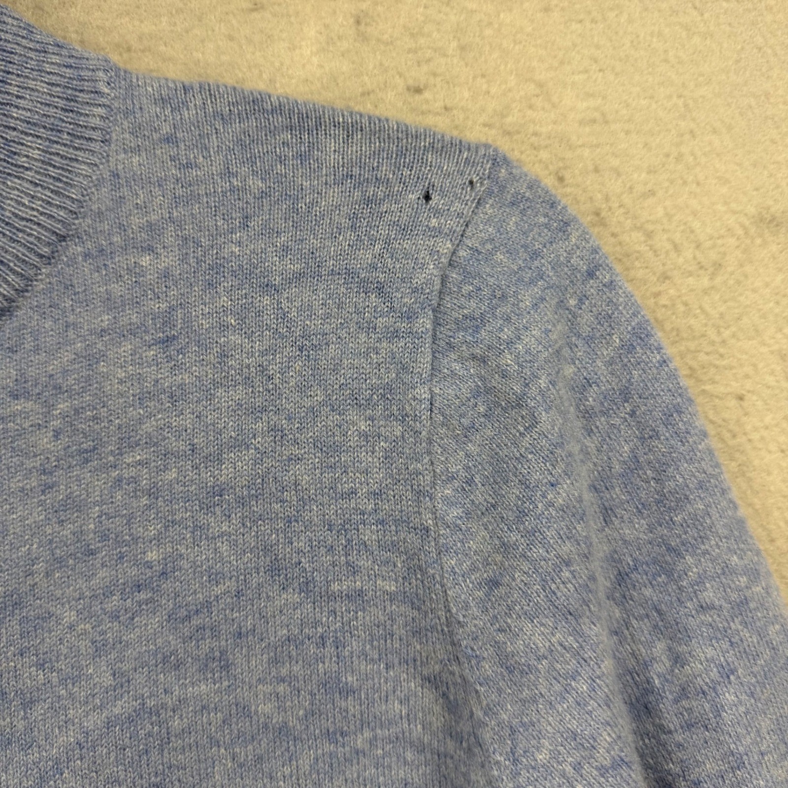 J.Crew Cashmere Mock Neck Sweater Womens Small Blue Long Sleeve Knit Top