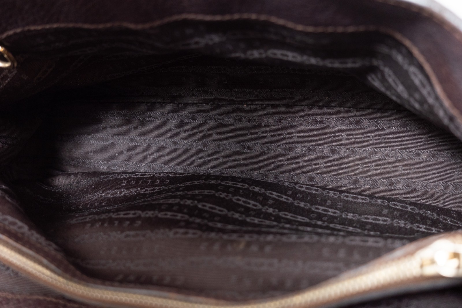 CELINE Boogie Bag BrownLeather Hand bag Auth from JAPAN