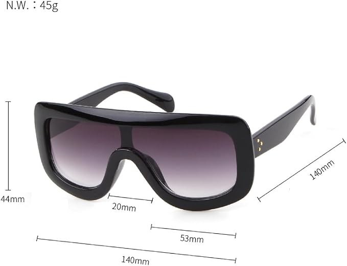 Women Sunglasses Fashion Luxury Oversized Shades One Piece Style Lentes Gafas