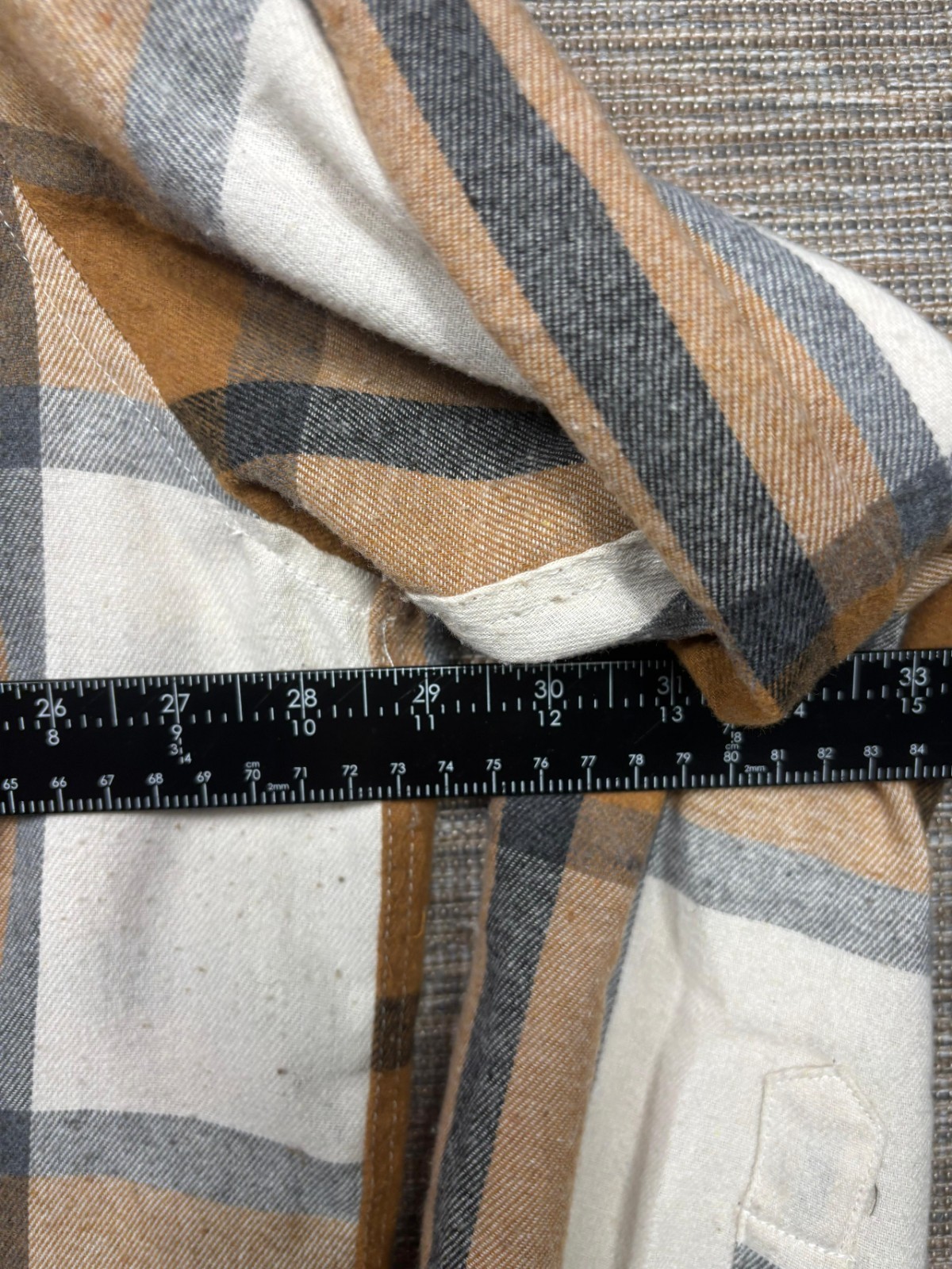 VTG Y2K Phat Farm Plaid Button Down Shirt Mens Sz 4XL Beige White Street Hip Hop