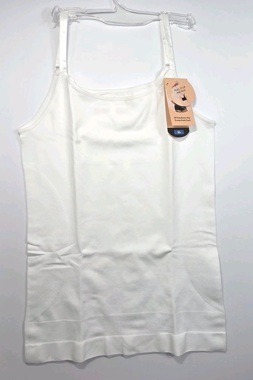 Shapermint Women’s All Day Every Day Scoop Neck Cami X-Large White New