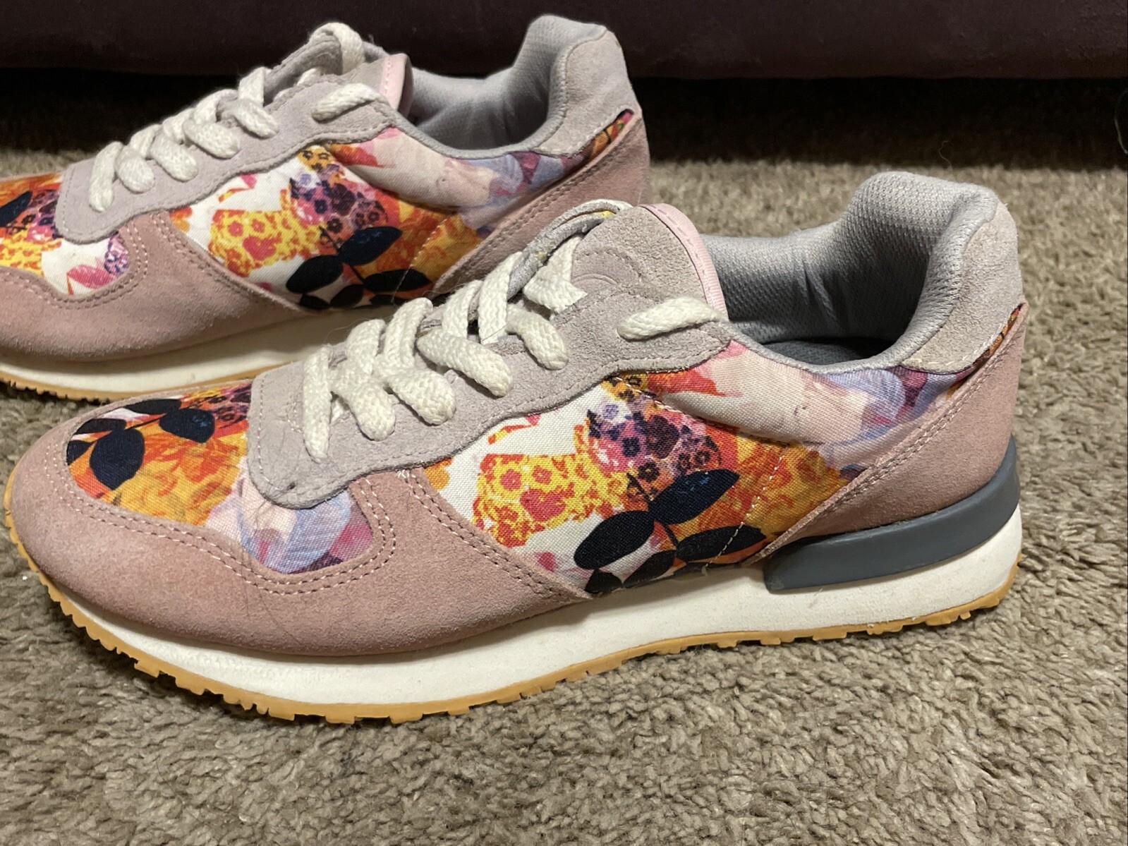 INKKAS Sneakers Women’s US W8/M6 Jogger Running Shoes Pink Lace-up