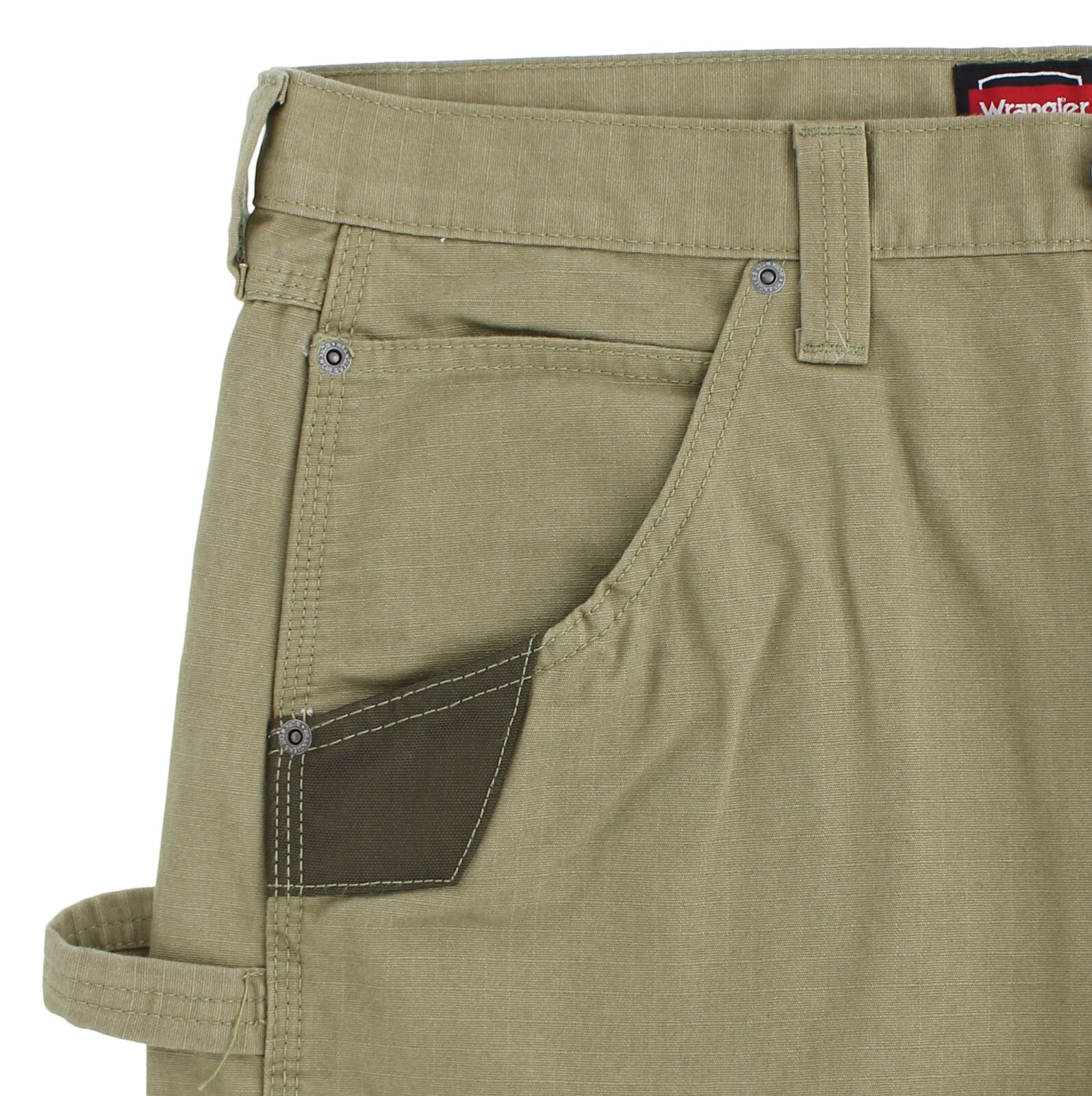 Wrangler Men’s Cargo Workwear Ranger Pant in Loden, Rip-Stop, 8-Utility Pockets