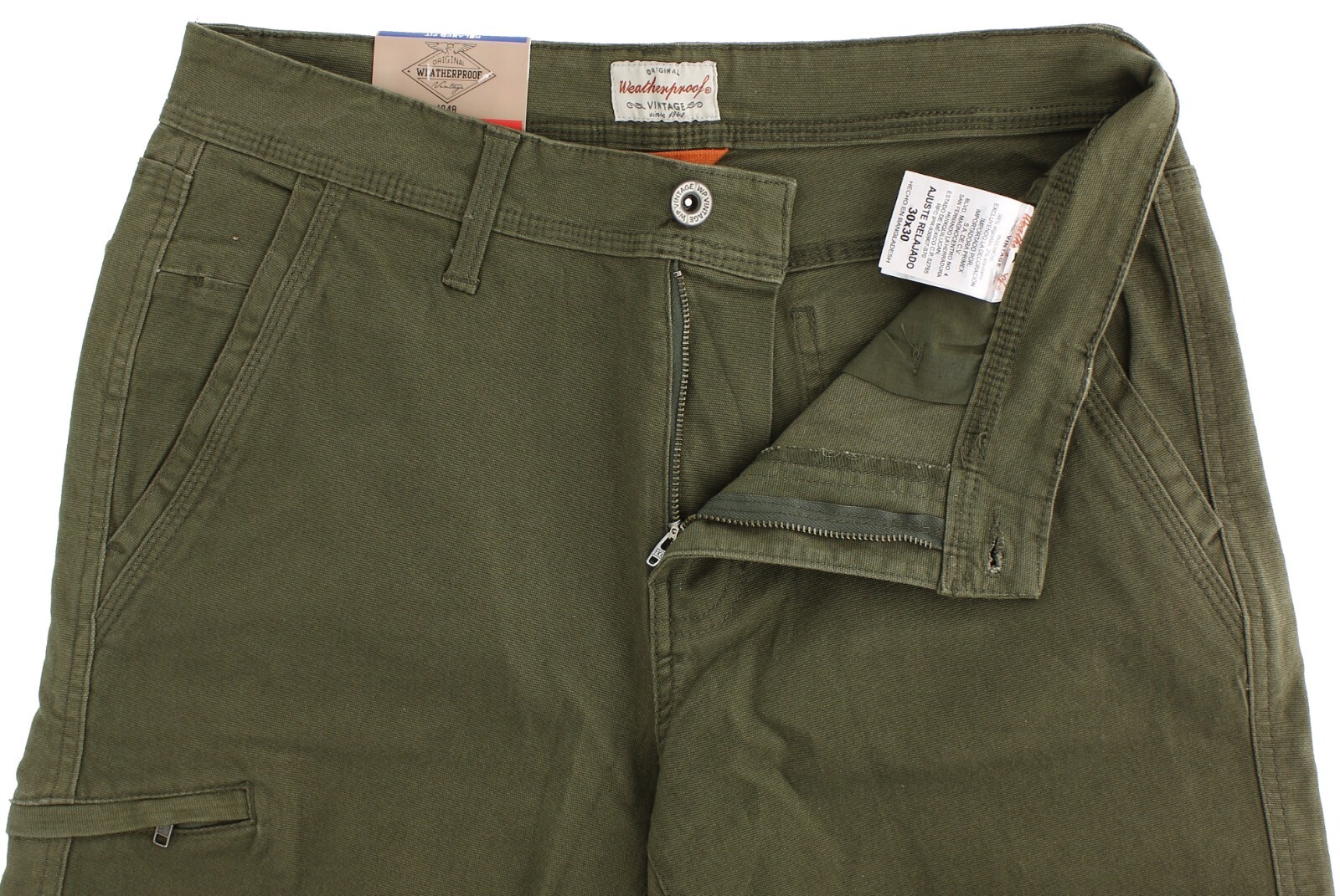 Weatherproof Vintage Flex Utility Pants Mens Relaxed Fit Stretch 5-Pocket Canvas