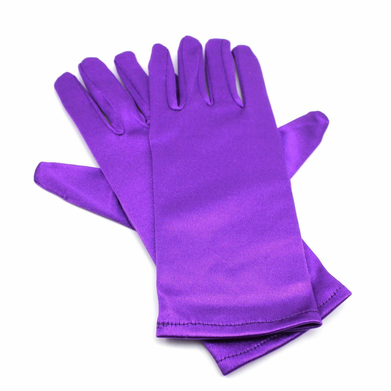 Women’s Short Opera Satin Gloves Wrist Banquet Gloves Valentine’s Day Bridal US