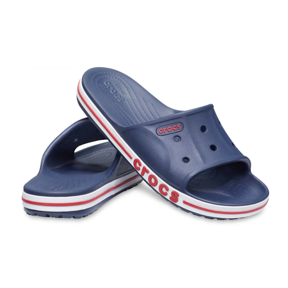 NEW CROCS BAYABAND SLIDE 205392 205392-4CC NAVY / PEPPER UNISEX SIZE