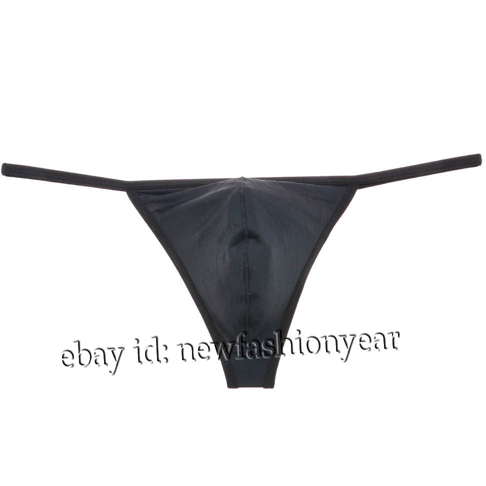 Men Bikini Thong Soft Stretchy Nylon T-back Mens G-string Underwear Jockstrap