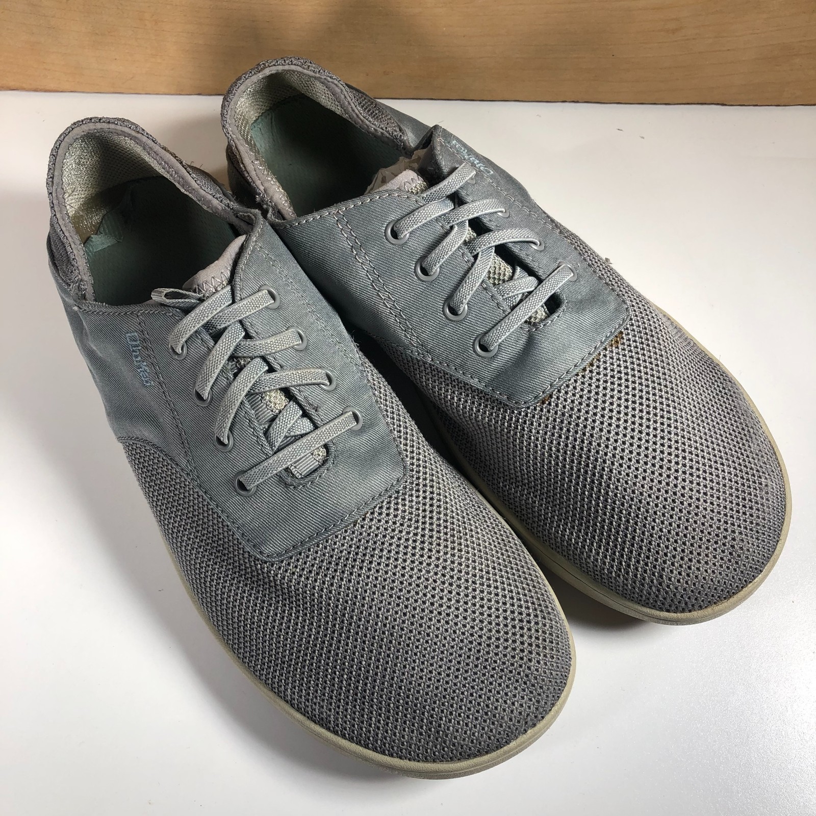 OluKai Nohea Moku Mesh Sharkskin Gray Slip On Shoes Men’s Size 10.5
