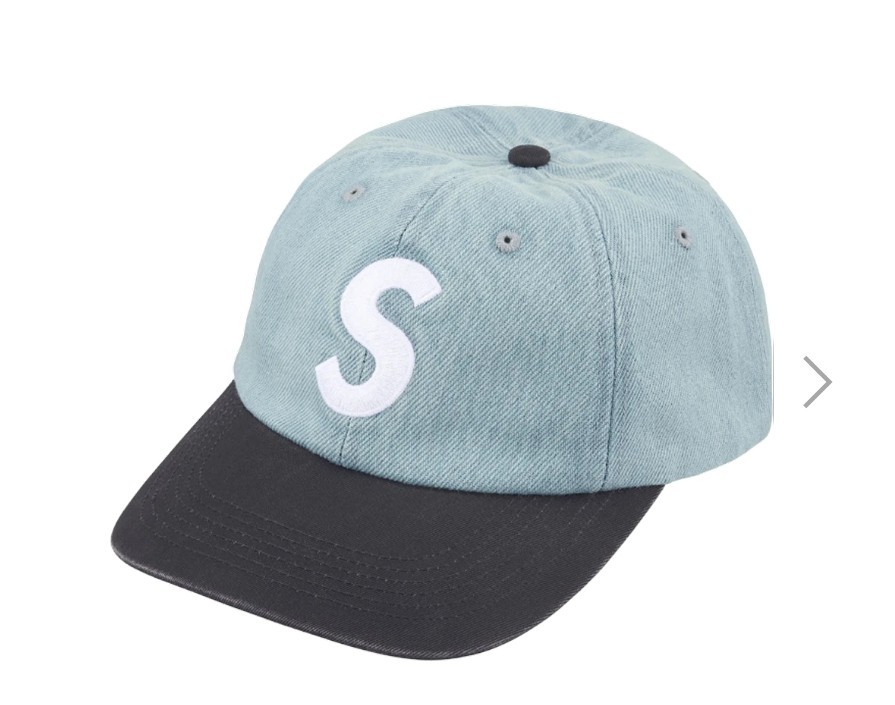 Supreme Pigment Coated 2-Tone S Logo 6-Panel Denim Cap FW25 Adjustable HatSuprem
