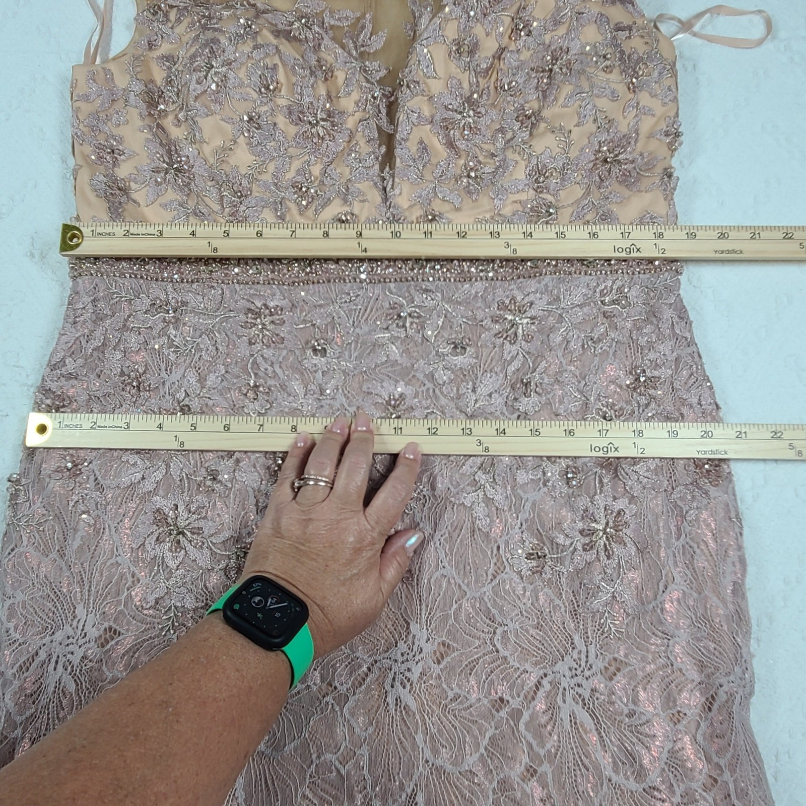 Mac Duggal 79368 pink embellished trumpet gown NWT Size 14 formal wedding