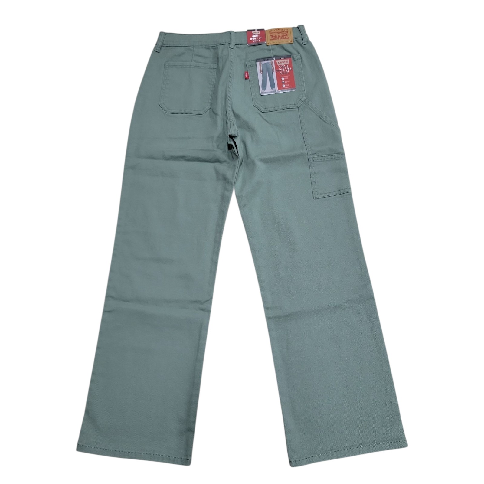 Levi’s Girls Wide Leg Classic Mid-Rise Button/Zip Closure Denim Jeans
