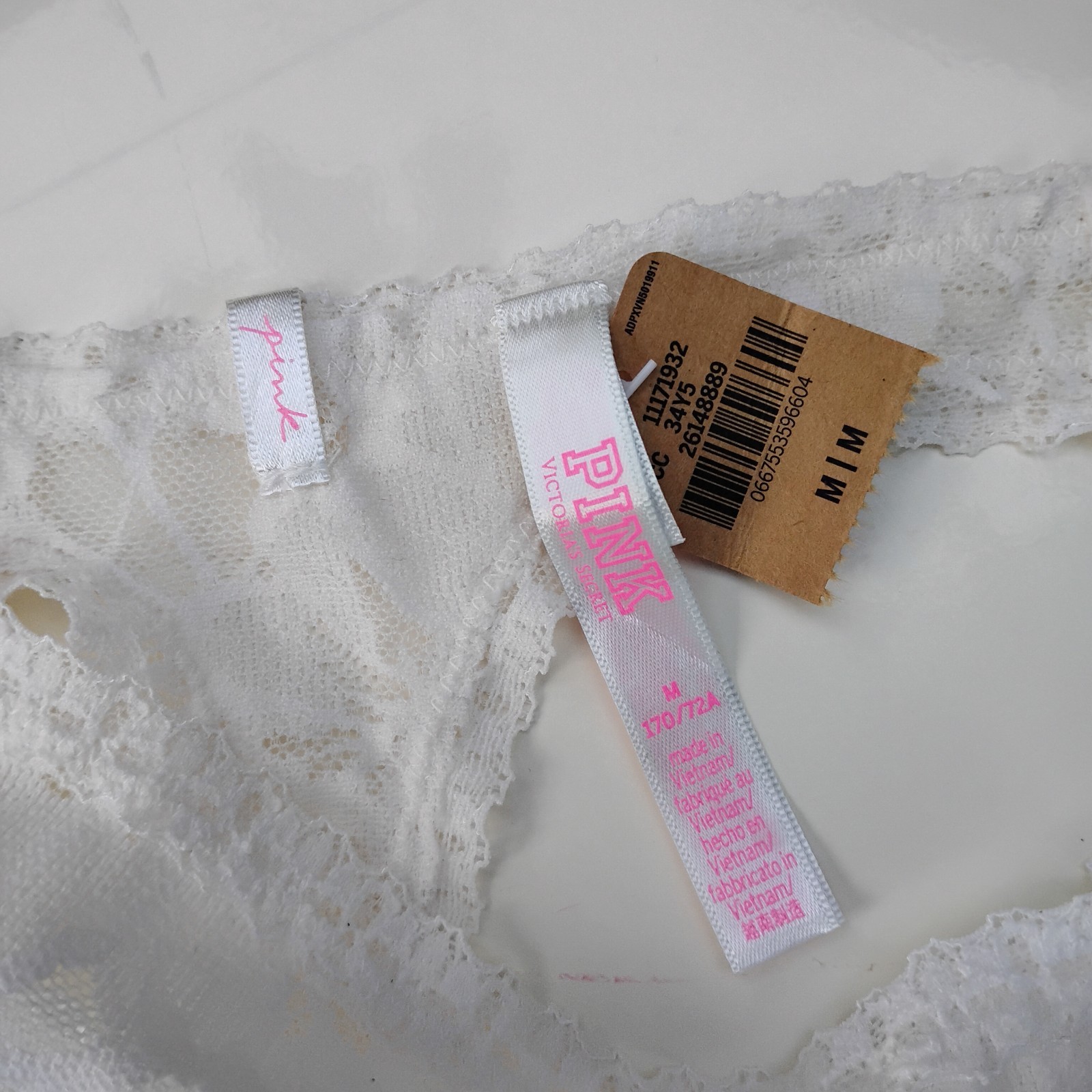 Victoria’s Secret PINK Lace Thong Panties NWT