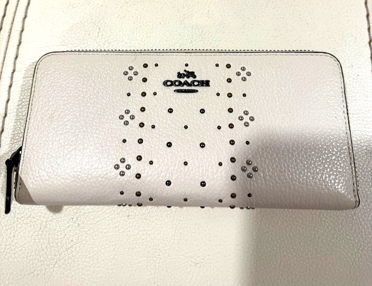 Coach Mercer Satchel 24 in Grain Leather with Bandana Rivets 55634 and Wallet.