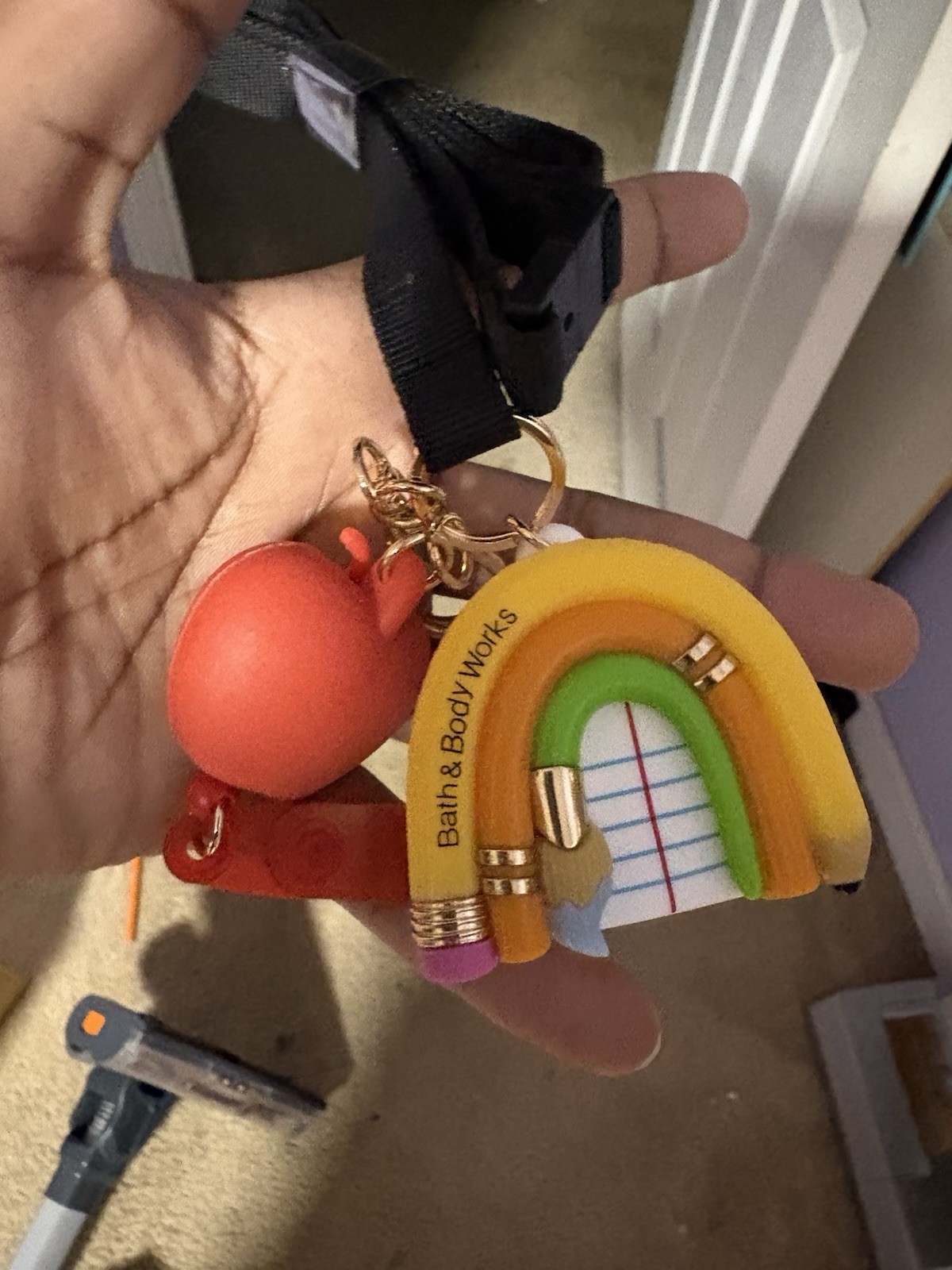 Bath & Body Works Teacher Multicolor Detachable PocketBac Holder Keychain